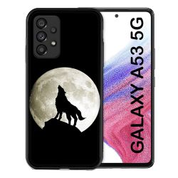 Coque Pour Samsung Galaxy A53 5G Animal Loup Noir
