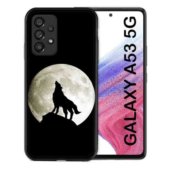 Coque Pour Samsung Galaxy A53 5G Animal Loup Noir