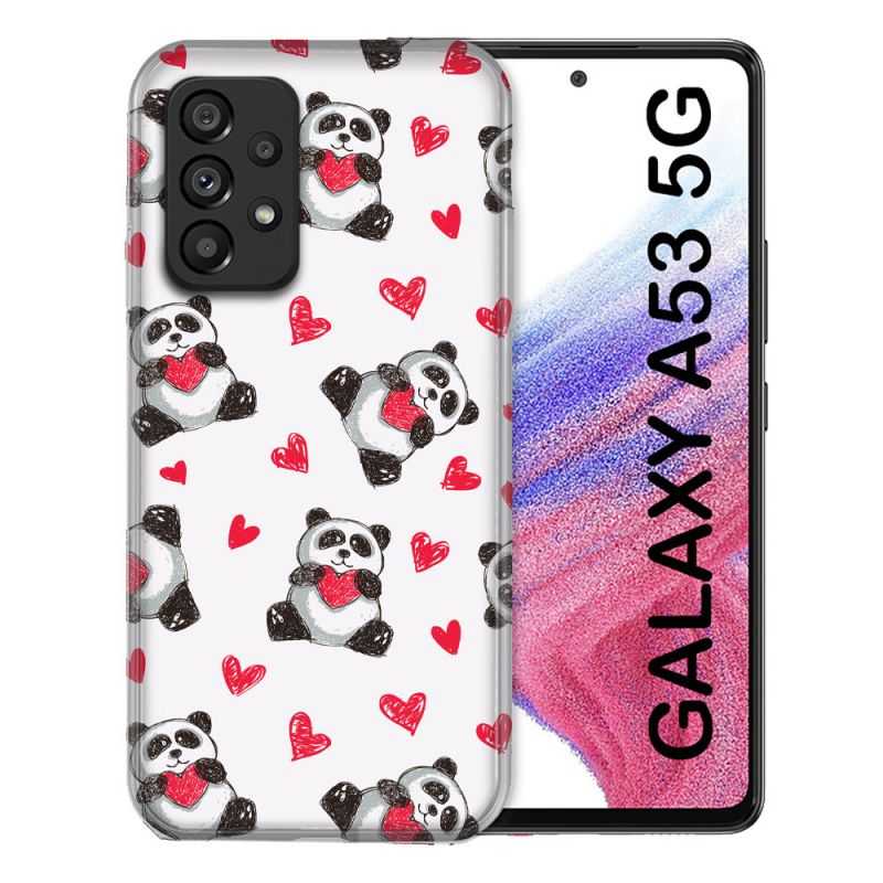 Coque Pour Samsung Galaxy A53 5G Animal Panda C?ur