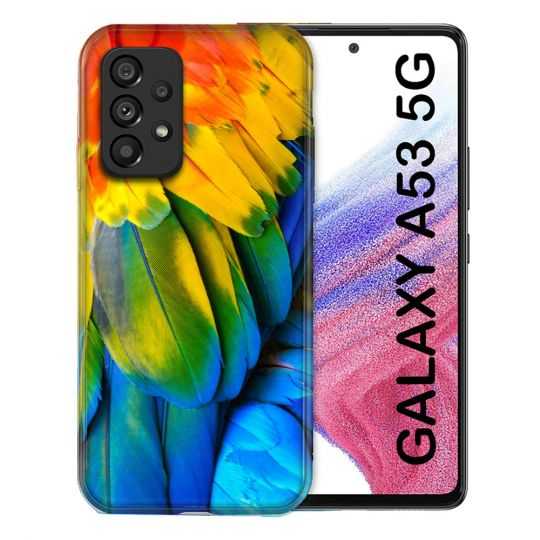 Coque Pour Samsung Galaxy A53 5G Animal Perroquet Plume