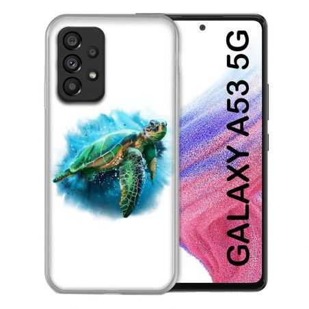 Coque Pour Samsung Galaxy A53 5G Animal Tortue Blanche multicolore