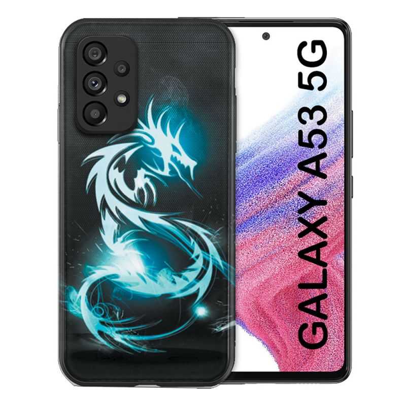 Coque Pour Samsung Galaxy A53 5G Fantastique Dragon Bleu