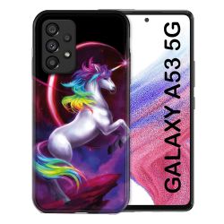 Coque Pour Samsung Galaxy A53 5G Fantastique Licorne Arc en ciel