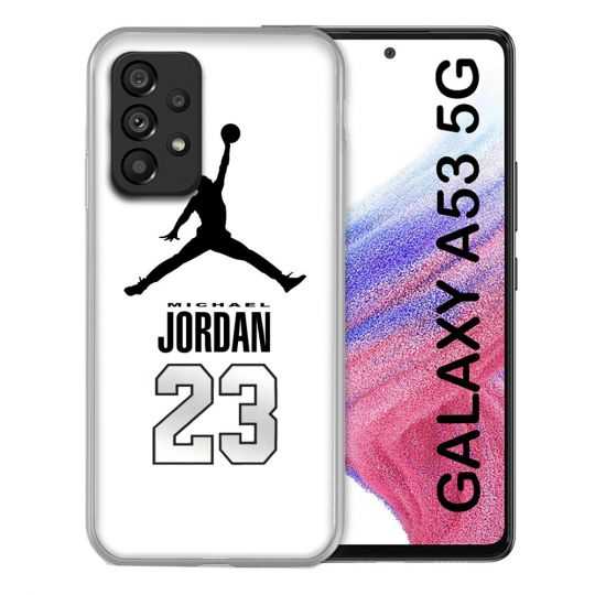 Coque Pour Samsung Galaxy A53 5G Jordan 23 Blanc