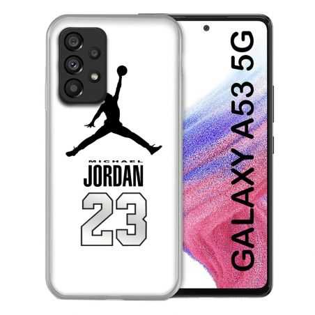 Coque Pour Samsung Galaxy A53 5G Jordan 23 Blanc