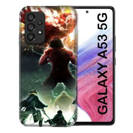 Coque Pour Samsung Galaxy A53 5G Manga Attaque Titans Combat