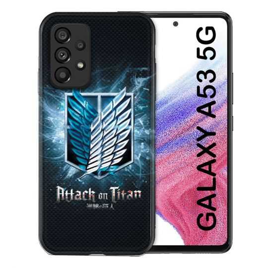 Coque Pour Samsung Galaxy A53 5G Manga Attaque Titans Noir