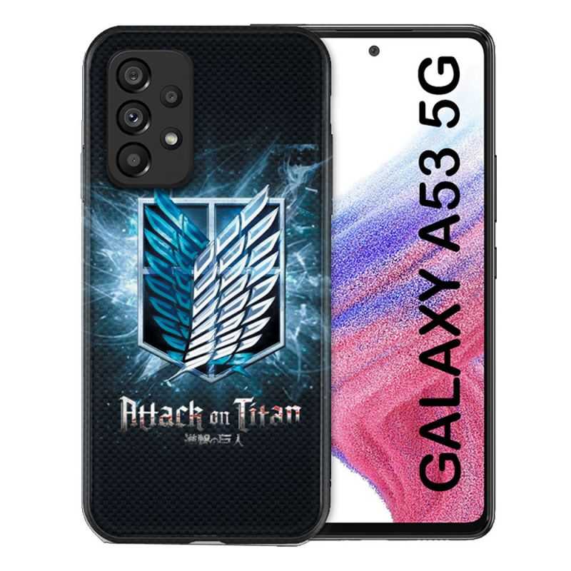 Coque Pour Samsung Galaxy A53 5G Manga Attaque Titans Noir