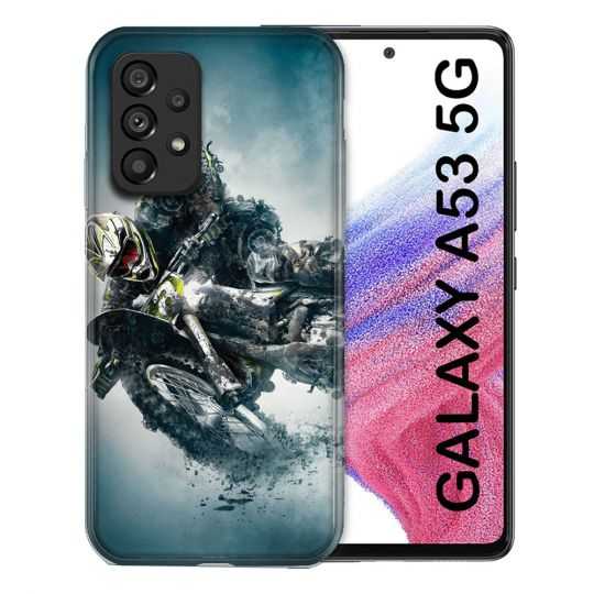 Coque Pour Samsung Galaxy A53 5G Moto Cross Ombre