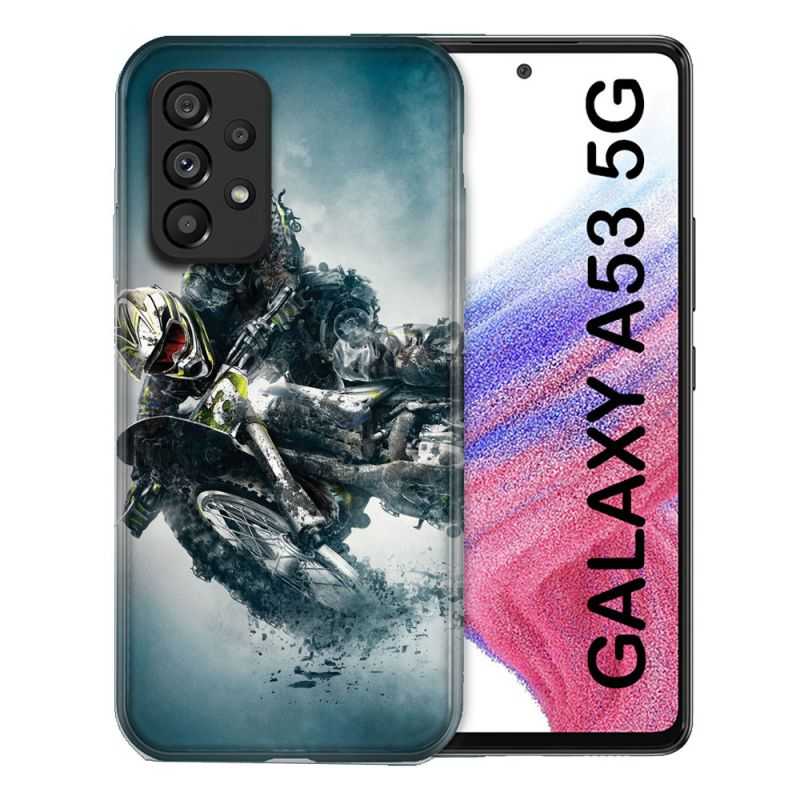 Coque Pour Samsung Galaxy A53 5G Moto Cross Ombre