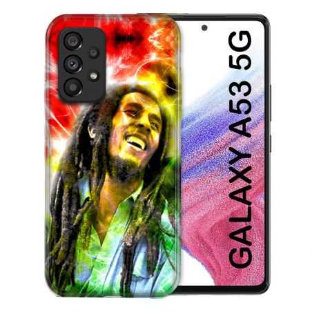 Coque Pour Samsung Galaxy A53 5G Musique Bob Marley Color