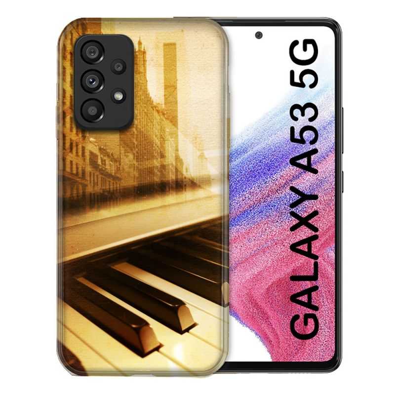 Coque Pour Samsung Galaxy A53 5G Musique Piano Retro
