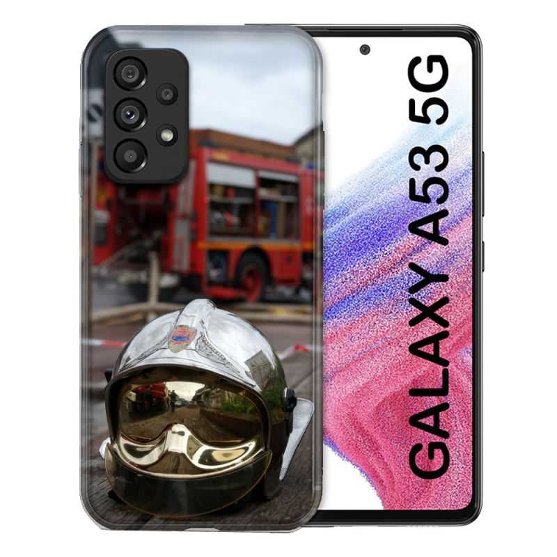 Coque Pour Samsung Galaxy A53 5G Pompier Casque Camion