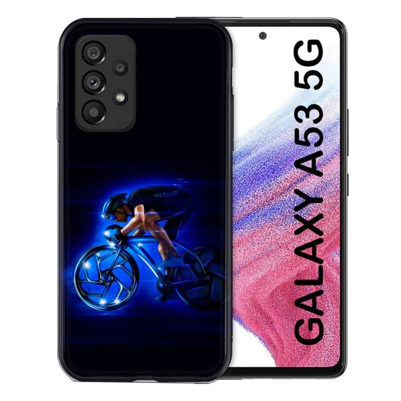 Coque Pour Samsung Galaxy A53 5G Sport Cyclisme Bleu