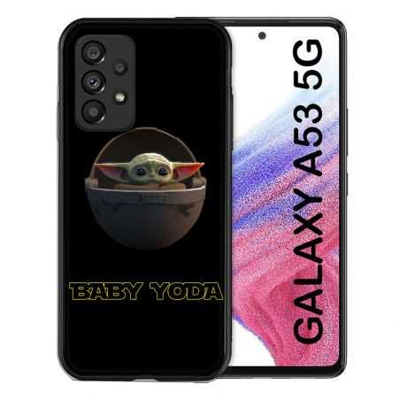 Coque Pour Samsung Galaxy A53 5G Star Wars - Yoda bebe noir