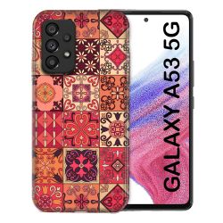 Coque Pour Samsung Galaxy A53 5G Texture Carreau Ciment Rouge