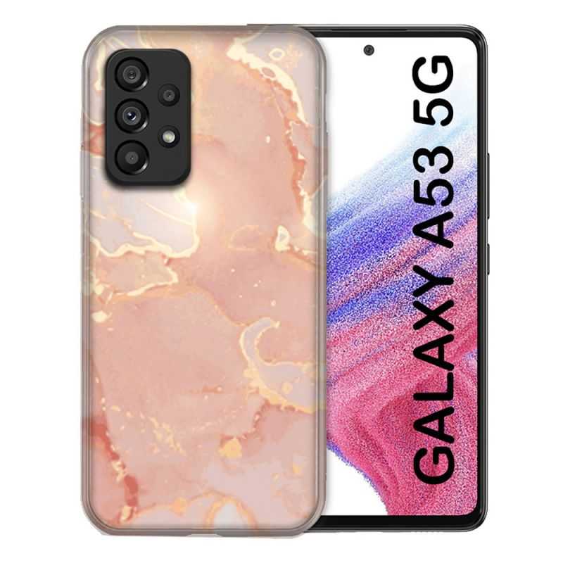 Coque Pour Samsung Galaxy A53 5G Texture Marbre Rose