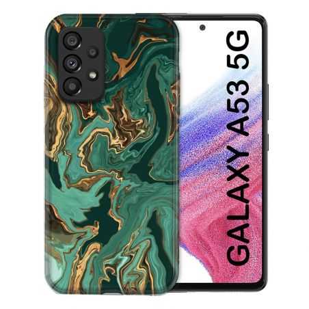 Coque Pour Samsung Galaxy A53 5G Texture Marbre Vert