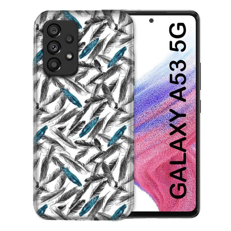 Coque Pour Samsung Galaxy A53 5G Texture Plume Canard