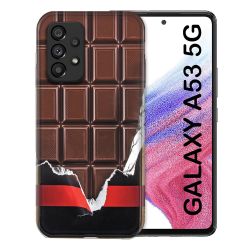Coque Pour Samsung Galaxy A53 5G Texture Trompe Oeil Chocolat