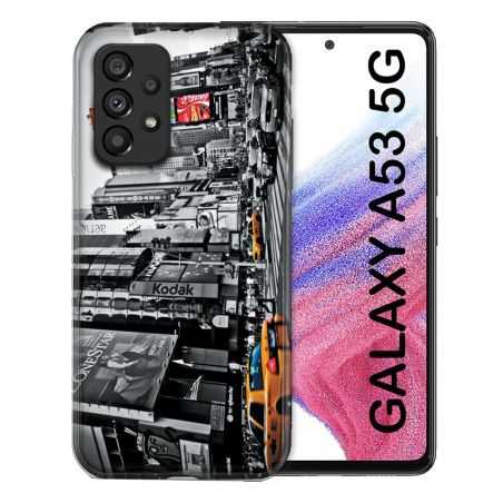 Coque Pour Samsung Galaxy A53 5G Voyage Amerique USA New York Taxi