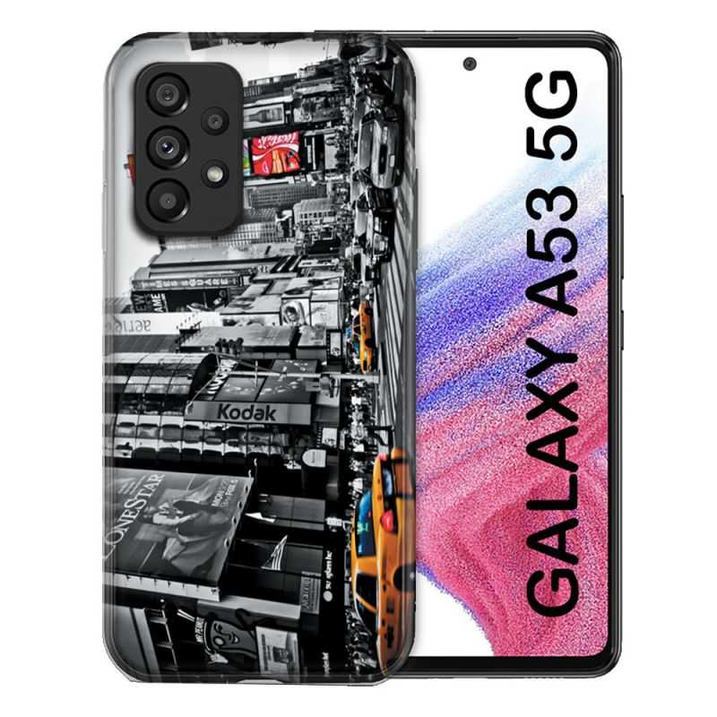 Coque Pour Samsung Galaxy A53 5G Voyage Amerique USA New York Taxi