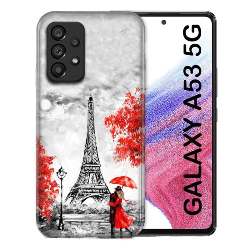Coque Pour Samsung Galaxy A53 5G Voyage France Paris Rouge