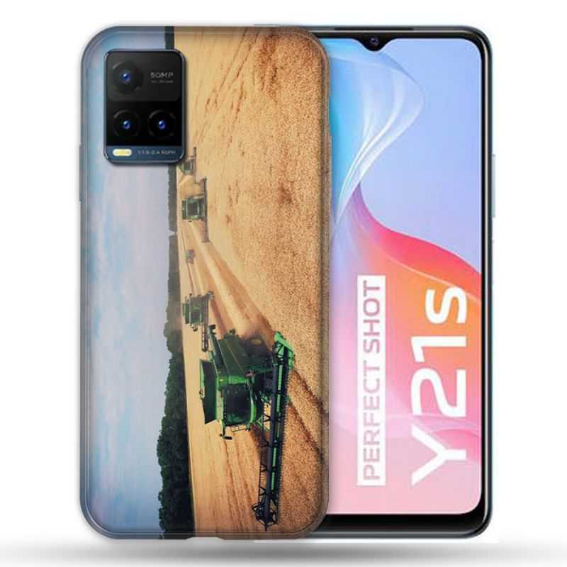 Coque Pour Vivo Y21 / Y21S / Y33S Agriculture Moissonneuse