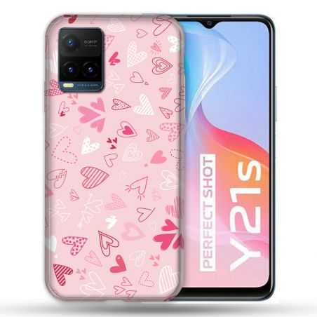 Coque Pour Vivo Y21 / Y21S / Y33S Amour Ptis Coeurs