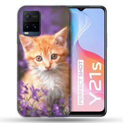 Coque Pour Vivo Y21 / Y21S / Y33S Animal Chat Violet