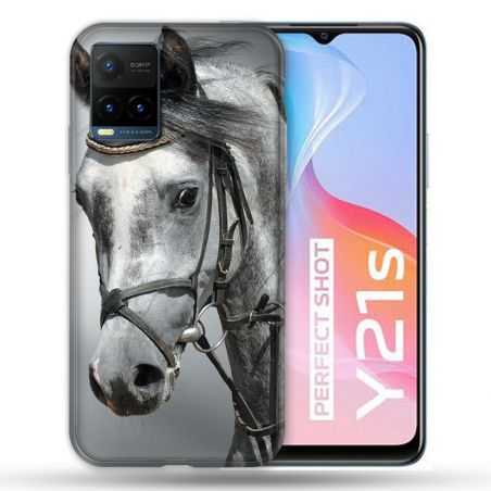 Coque Pour Vivo Y21 / Y21S / Y33S Animal Cheval Blanc