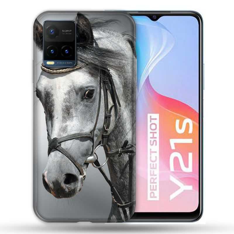 Coque Pour Vivo Y21 / Y21S / Y33S Animal Cheval Blanc