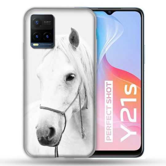 Coque Pour Vivo Y21 / Y21S / Y33S Animal Cheval Cristal