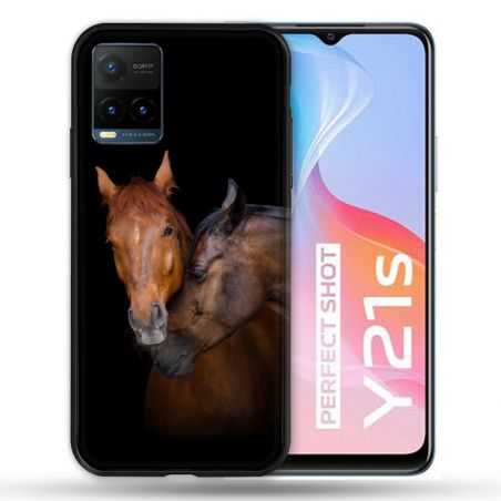 Coque Pour Vivo Y21 / Y21S / Y33S Animal Cheval Marron