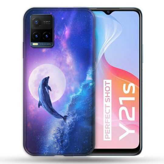Coque Pour Vivo Y21 / Y21S / Y33S Animal Dauphin Vague