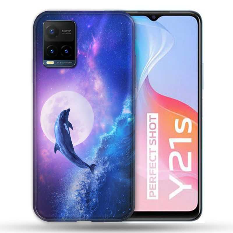 Coque Pour Vivo Y21 / Y21S / Y33S Animal Dauphin Vague