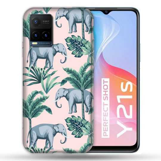 Coque Pour Vivo Y21 / Y21S / Y33S Animal Elephant Pattern