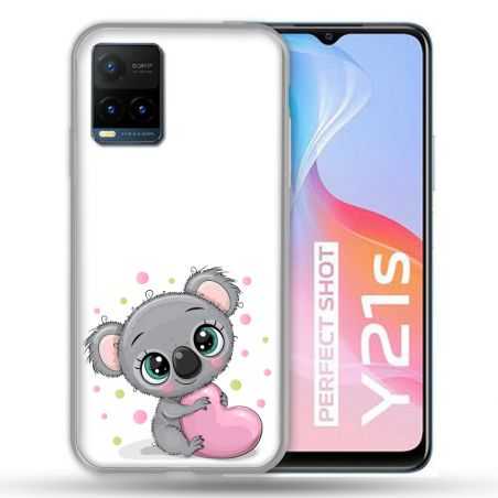 Coque Pour Vivo Y21 / Y21S / Y33S Animal Koala C?ur