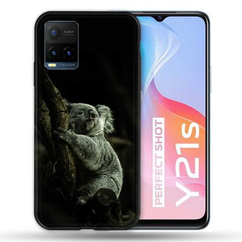 Coque Pour Vivo Y21 / Y21S / Y33S Animal Koala Noir
