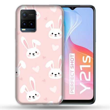 Coque Pour Vivo Y21 / Y21S / Y33S Animal Lapin Rose