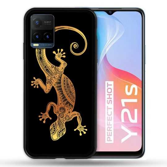 Coque Pour Vivo Y21 / Y21S / Y33S Animal Lezard Noir