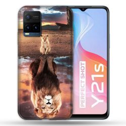 Coque Pour Vivo Y21 / Y21S / Y33S Animal Lion Reflet