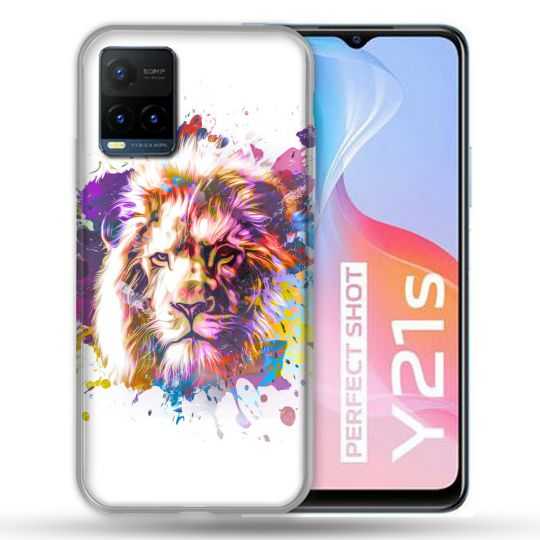 Coque Pour Vivo Y21 / Y21S / Y33S Animal Lion Tag