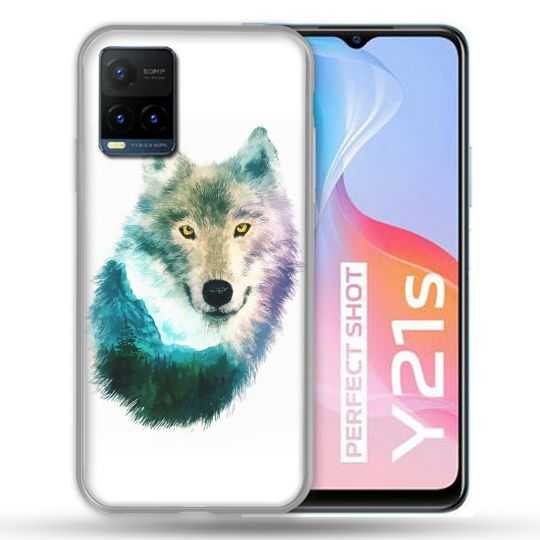 Coque Pour Vivo Y21 / Y21S / Y33S Animal Loup Montagne
