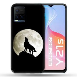 Coque Pour Vivo Y21 / Y21S / Y33S Animal Loup Noir