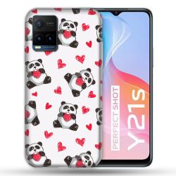 Coque Pour Vivo Y21 / Y21S / Y33S Animal Panda C?ur