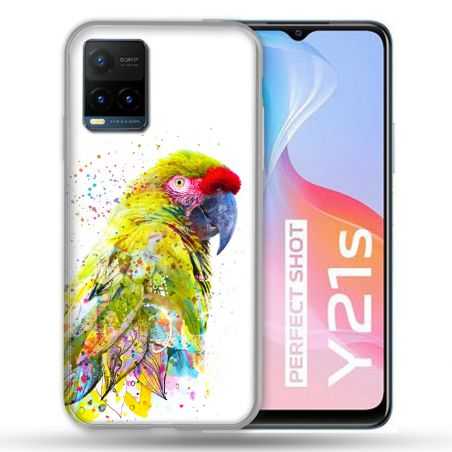 Coque Pour Vivo Y21 / Y21S / Y33S Animal Perroquet Jaune