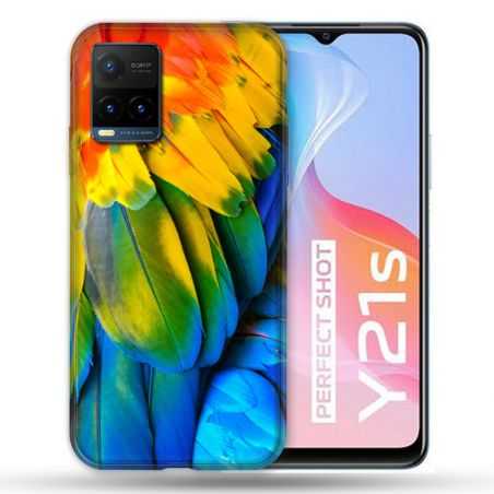 Coque Pour Vivo Y21 / Y21S / Y33S Animal Perroquet Plume