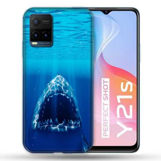 Coque Pour Vivo Y21 / Y21S / Y33S Animal Requin Dent