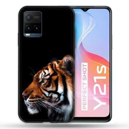 Coque Pour Vivo Y21 / Y21S / Y33S Animal Tigre Noir